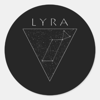 Lyra Sterrenbeeld Lyran Sterrenzaad Ronde Sticker