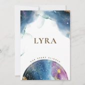 Lyra Table Sign Celestial Waterverf Theme Card Kaart (Voorkant)