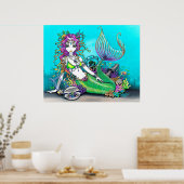 Lyra Tropical Rainbow Mermaid Poster (Keuken)