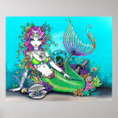 Lyra Tropical Rainbow Mermaid Poster (Voorkant)