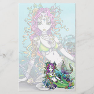 "Lyra" Tropische Zeemeerminkunst Briefpapier