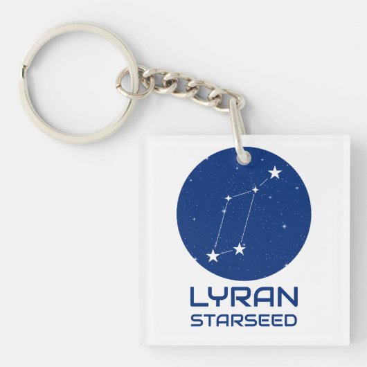 Lyran Starseed Sleutelhanger – Lyra Constellation (voorkant)