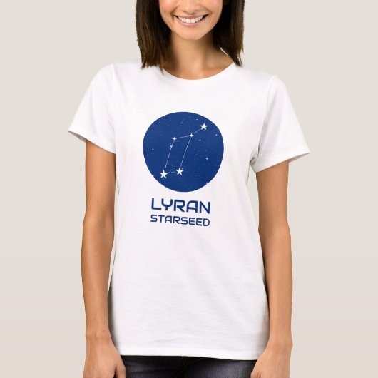 Lyran Starseed T-shirt met Lyra Constellation (Voorkant)