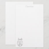 Lyre-kantoorbenodigdheden - gepersonaliseerd briefpapier (Voorkant / Achterkant)