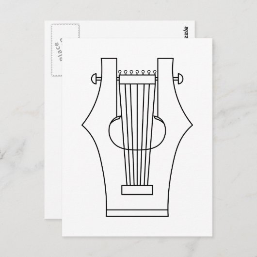 Lyre (lyra) - Oude Grieks instrument Briefkaart (Voorkant / Achterkant)
