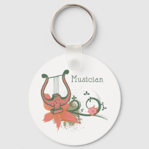 Lyre Musician Sleutelhanger