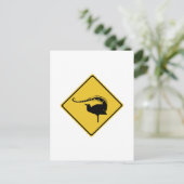 Lyrebird Crossing, Traffic Warning Sign, Australië Briefkaart (Staand voorkant)