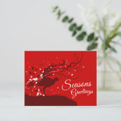 Lyrebird kerst whimsy grafische kunst briefkaart (Staand voorkant)