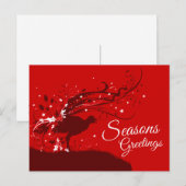 Lyrebird kerst whimsy grafische kunst briefkaart (Voorkant / Achterkant)