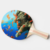 Lyretail-anthias op koraalrif tafeltennisbatje (Zijkant)