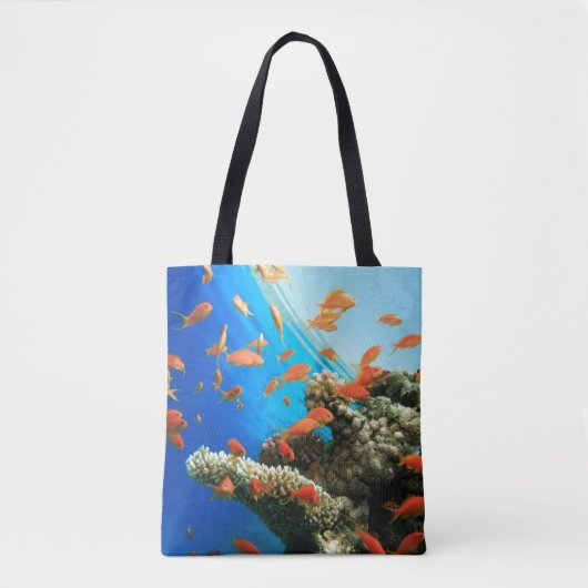 Lyretail-anthias op koraalrif tote bag (Voorkant)