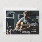 Lyric Afstuderen Fotoaankondiging Kaart (Voorkant)