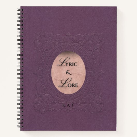 Lyric & Lore Embossed Purple Archive Journal Notitieboek (Voorkant)