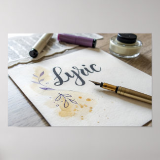 Lyric-Zin Minimale Typografie Poster