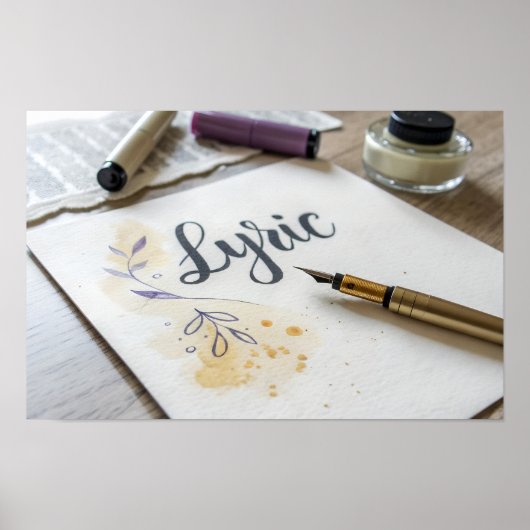 Lyric-Zin Minimale Typografie Poster (Voorkant)