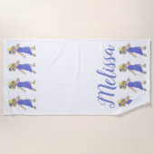 Lyrical Modern Dancer Paars Costume Dance Overwegi Strandlaken (Voorkant)