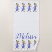 Lyrical Modern Dancer Paars Costume Dance Overwegi Strandlaken (Voorkant)