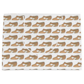 Lyrical Tan Modern Dance Teacher Shoe Print Groot Cadeauzakje (Voorkant)