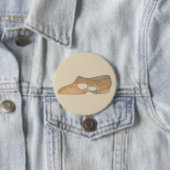 Lyrical Tan Modern Dance Teacher Shoe Print Ronde Button 7,6 Cm (In situ)