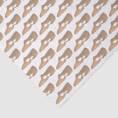 Lyrical Tan Modern Dance Teacher Shoe Print Tissuepapier (Detail)