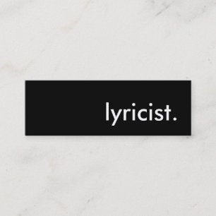 lyricist. mini visitekaartje