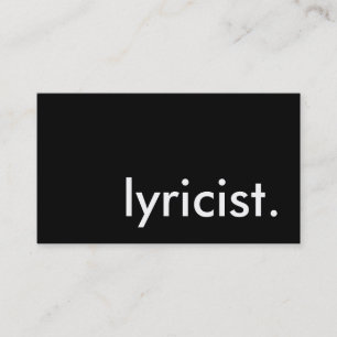 lyricist. visitekaartje