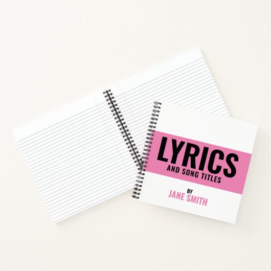 Lyrics Notitieboek (Binnen)