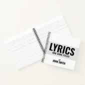 Lyrics Notitieboek (Binnen)