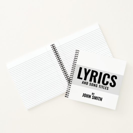 Lyrics Notitieboek (Binnen)