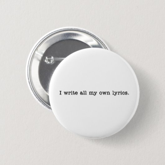 Lyrics Ronde Button 5,7 Cm (Voorkant /achterkant)
