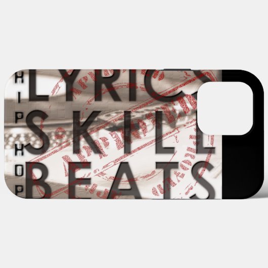 LYRICS SKILL BEATS Case-Mate iPhone CASE (Achterkant (horizontaal))