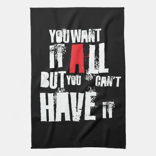 Lyrics Tea Towel Theedoek (Verticaal)