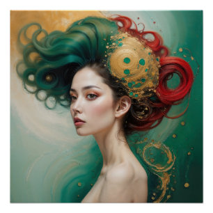Lyrielle, de groen-gouden keizerin perfect poster