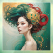 “Lyrielle” - De Groene-Gouden Keizerin Raamsticker (Vel 3)