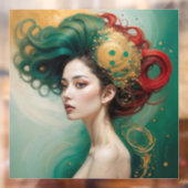 “Lyrielle” - De Groene-Gouden Keizerin Raamsticker (Vel 2)