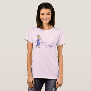 Lyrisch is levensliefde moderne danseres t-shirt
