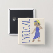 Lyrisch Paars kostume Moderne danseres Vierkante Button 5,1 Cm (Voorkant /achterkant)