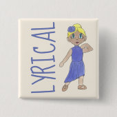 Lyrisch Paars kostume Moderne danseres Vierkante Button 5,1 Cm (Voorkant)