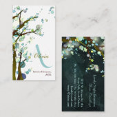 Lyrische bomen Monogram gepersonaliseerd Visitekaartje (Voorkant / Achterkant)