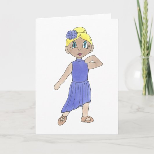 Lyrische Danser Moderne Dansdocent Overweging Bedankkaart (Voorkant)