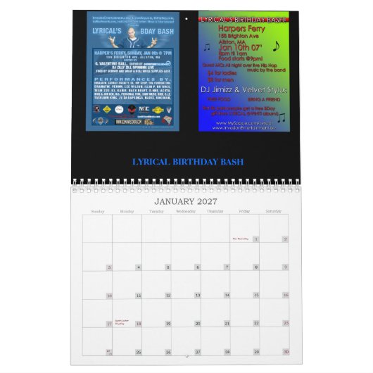 LYRISCHE KALENDERS 2008 KALENDER (Jan 2027)