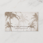 Lyrische  Sepia Tropical Palm Trees vogels Visitekaartje (Voorkant)