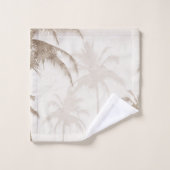 Lyrische Sepia Tropische Palms Bad Handdoek (Wasdoekje)