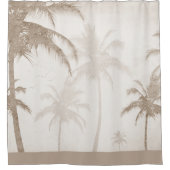 Lyrische  Sepia Tropische Palms Douchegordijn (Voorkant)