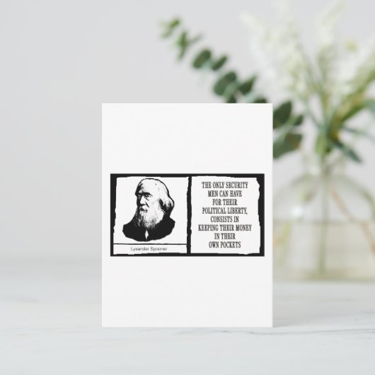 Lysander Spooner Briefkaart (Staand voorkant)