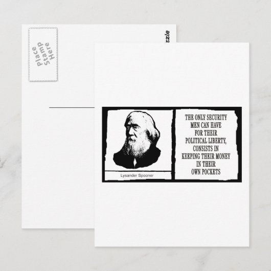 Lysander Spooner Briefkaart (Voorkant / Achterkant)
