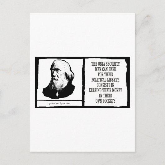 Lysander Spooner Briefkaart (Voorkant)