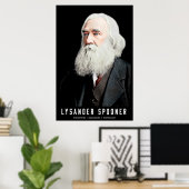Lysander Spooner Colorized Poster (Thuiskantoor)
