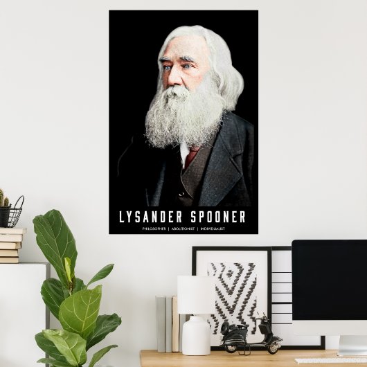 Lysander Spooner Colorized  Poster (Thuiskantoor)