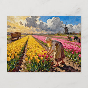 “Lysbeth in de amberkleurige licht” - Een Nederlan Feestdagenkaart